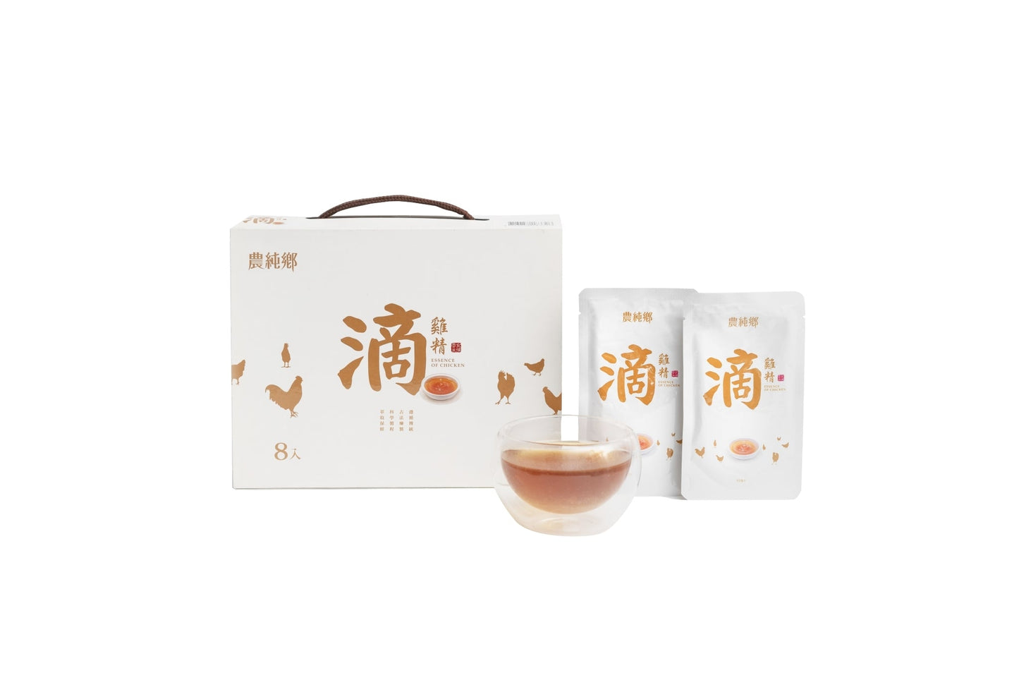 NONG CHUN XIAN ESSENCE OF CHICKEN 8 PACK 農純鄉滴雞精 (常溫8入/盒)x3