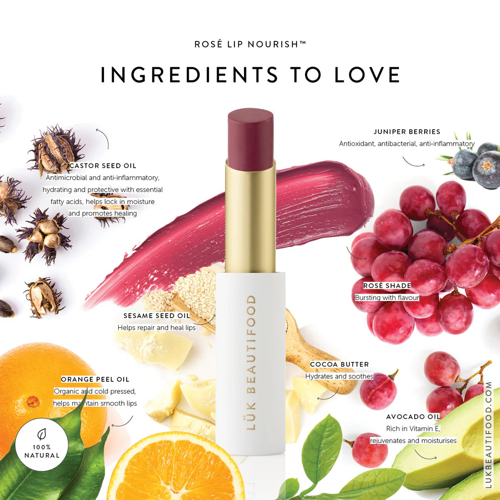 澳洲果萃精油美唇膏 Luk Beautifood Lip Nourish™ - Rose