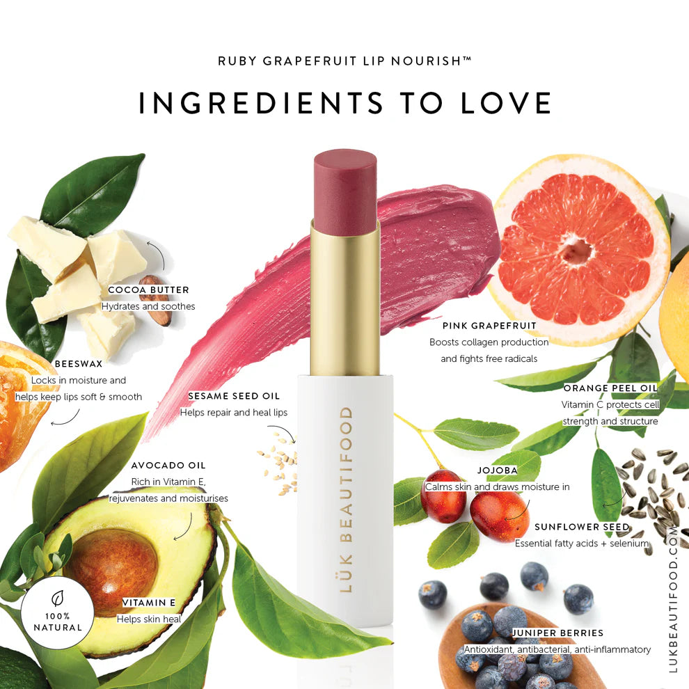 澳洲果萃精油美唇膏 Luk Beautifood Lip Nourish™ - Ruby Grapefruit